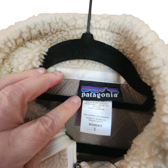 Vintage Patagonia Synchilla Nylon Blocked Polar Fleece Jacket womens size Small - Picture 4 of 4